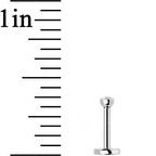 18G 1/4 Clear 2mm CZ Gem Internally Threaded Cartilage Earring