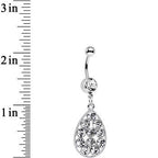 Clear Gem Dingy Drop Dangle Belly Ring