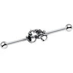 14G Clear Gem Steel Aesthetic Elephant Industrial Barbell 38mm
