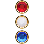 Gold Anodized Red White Blue Tragus Cartilage Earring Set of 3