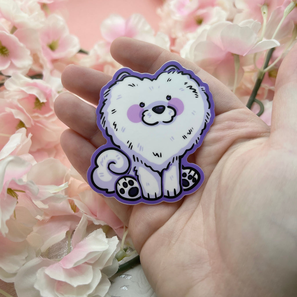 Silly Heart Haircut Dog ~ Sticker