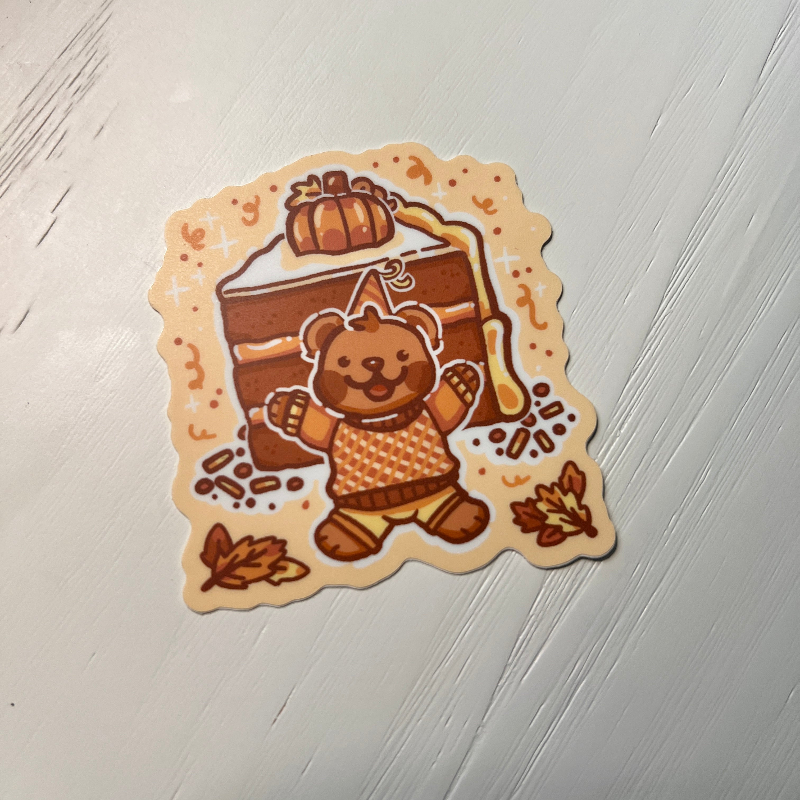 Fall Birthday Bear ~ Sticker