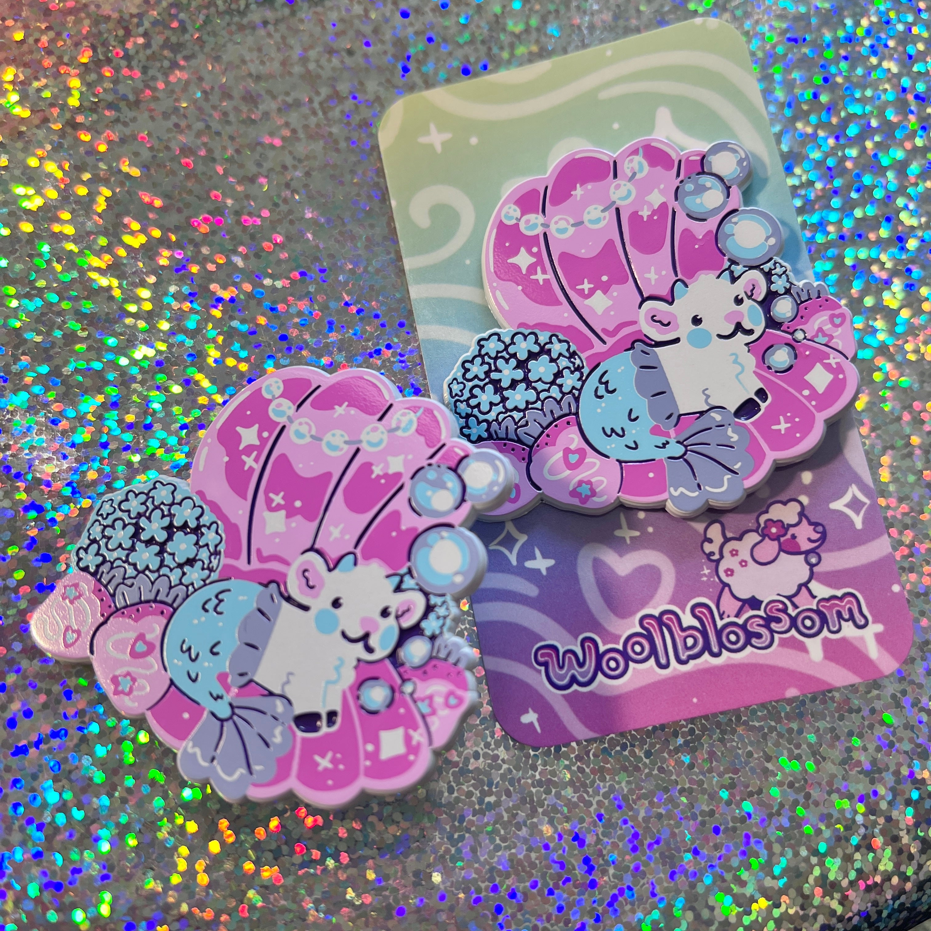 Mer-goat Seashell ~ Enamel Pin