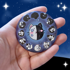 Moon Phases Cats ~ Button