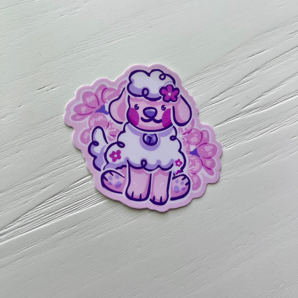Cherry Blossom Puppy ~ Sticker