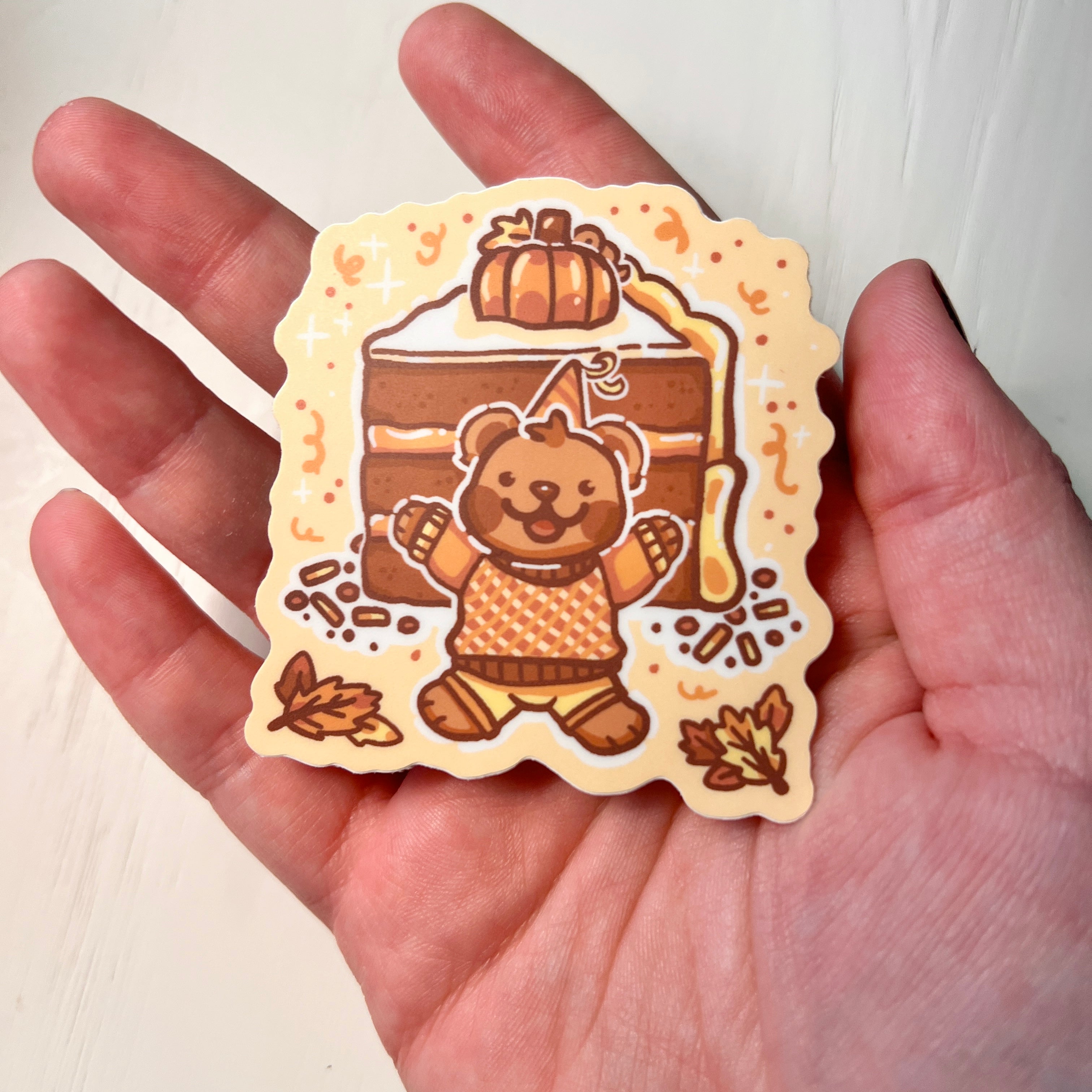 Fall Birthday Bear ~ Sticker