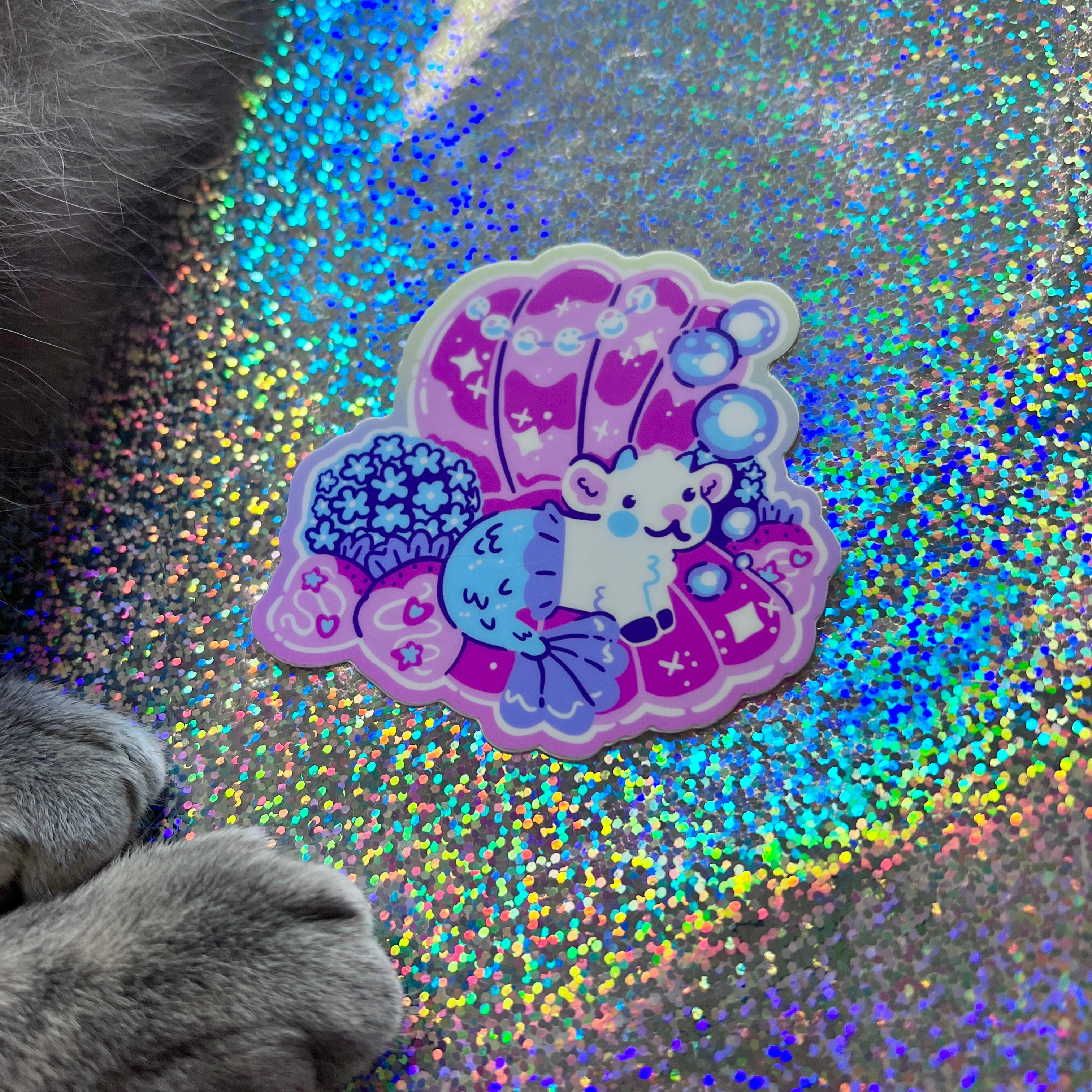Pearl Shell Mer-Goat ~ Sticker
