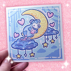 Moon Bedtime Opossum ~ Shimmer Print