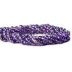 5mm African Amethyst Puffy Coin Beads, 14 inch