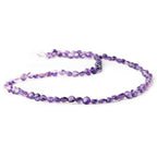 5mm African Amethyst Puffy Coin Beads, 14 inch