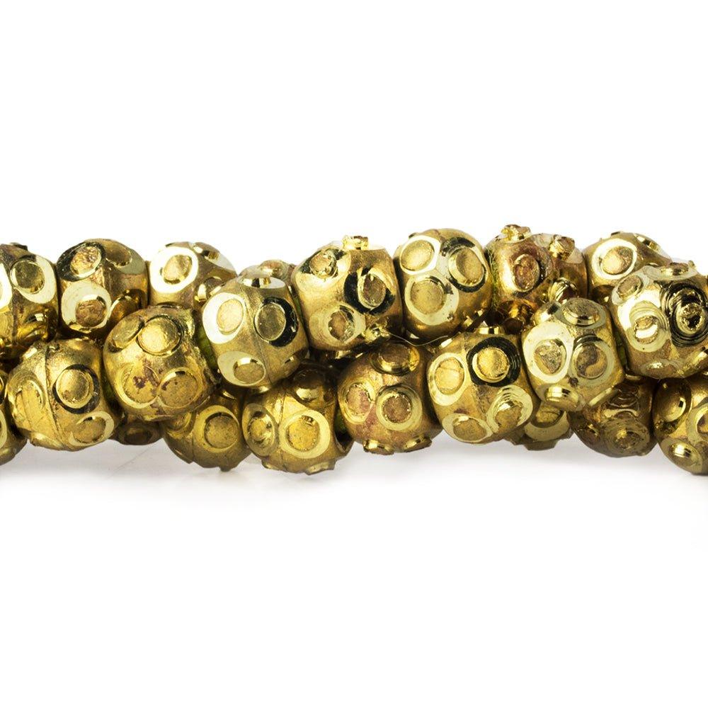 5mm Brass Circle Cut Rounds 8 inch 49 beads