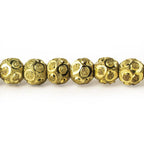 6mm Brass Circle Cut Rounds 8 inch 37 beads