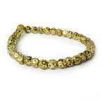 6mm Brass Circle Cut Rounds 8 inch 37 beads