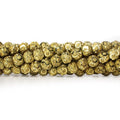 6mm Brass Circle Cut Rounds 8 inch 37 beads