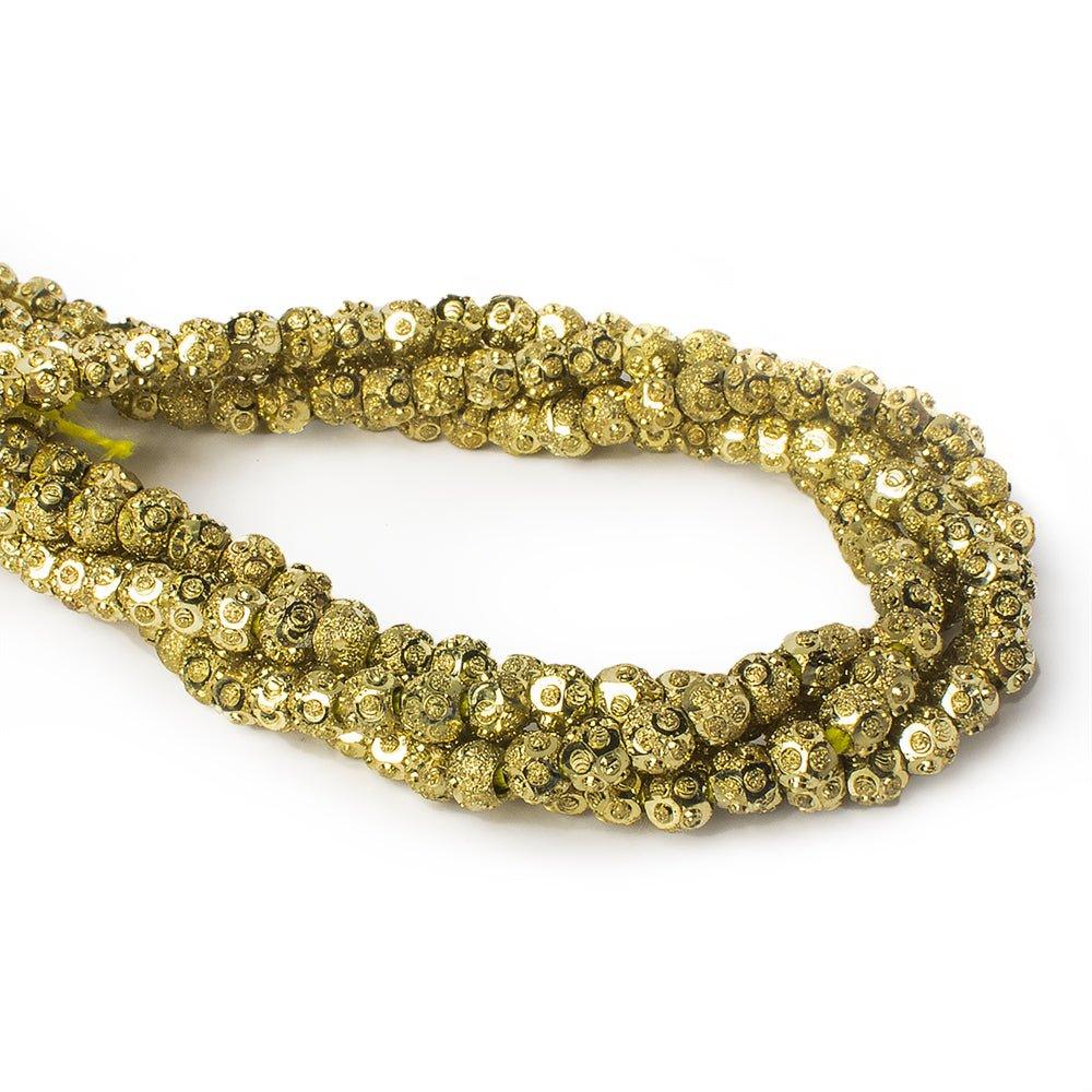 5mm Brass Diamond Cut Wave Circle Rounds 8 inch 37 beads