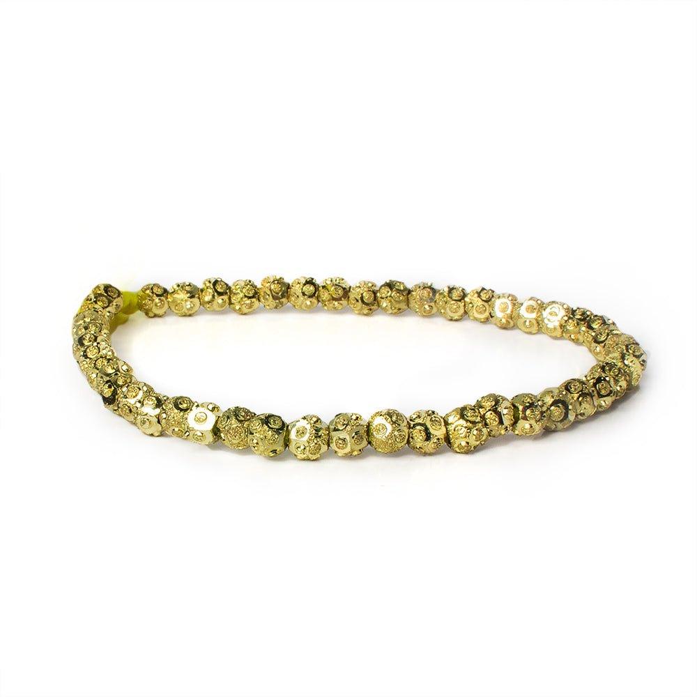 5mm Brass Diamond Cut Wave Circle Rounds 8 inch 37 beads