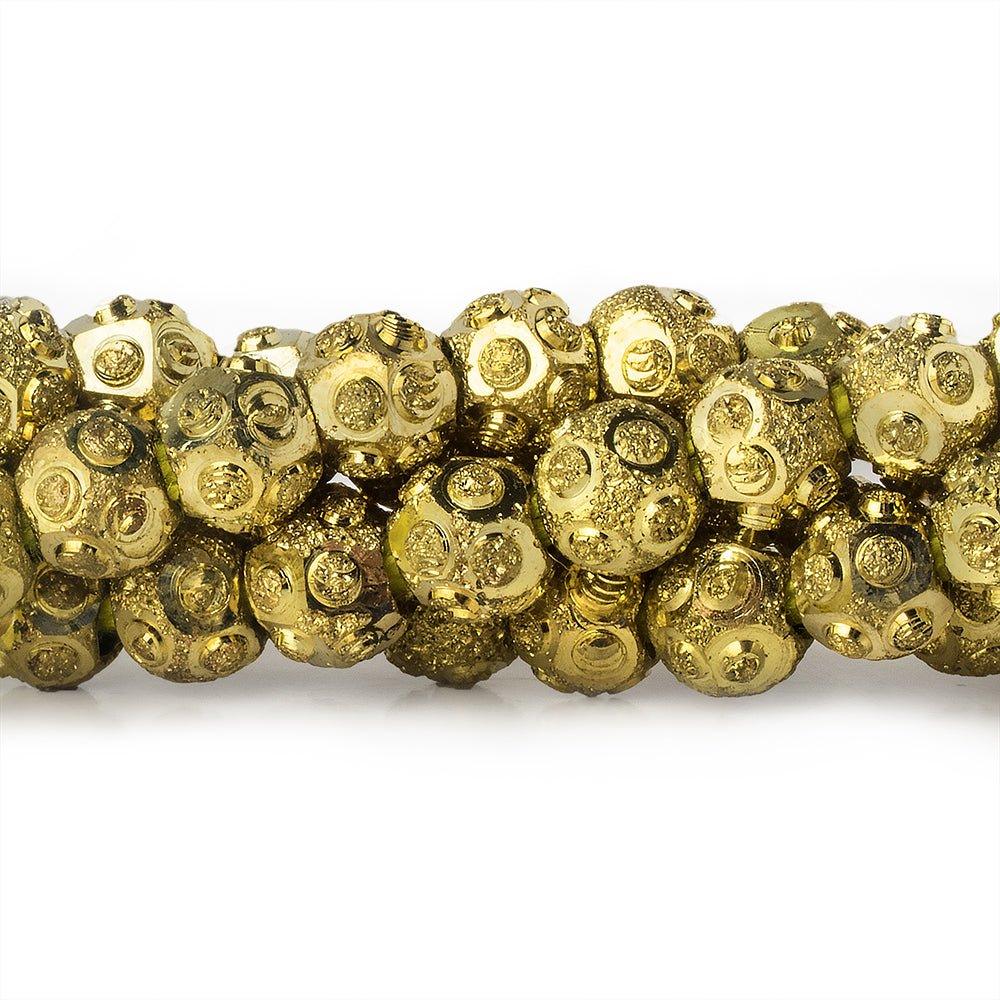 5mm Brass Diamond Cut Wave Circle Rounds 8 inch 37 beads