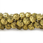 5mm Brass Diamond Cut Wave Circle Rounds 8 inch 37 beads