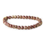5mm Burgundy Enamel Brass Circle Cut Rounds 8 inch 37 beads