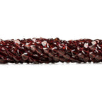 5mm Garnet Faceted Heart Beads, 14 inch