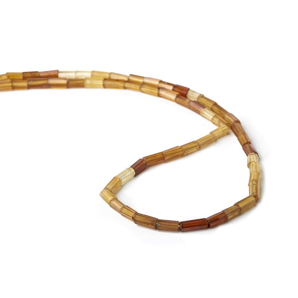 5mm Hessonite Garnet Faceted Tube Beads, 14 inch