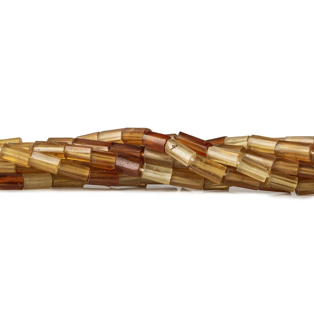 5mm Hessonite Garnet Faceted Tube Beads, 14 inch