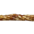 5mm Hessonite Garnet Faceted Tube Beads, 14 inch