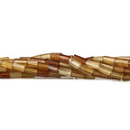 5mm Hessonite Garnet Faceted Tube Beads, 14 inch