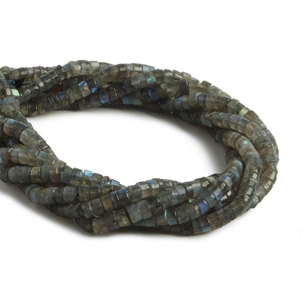 5mm Labradorite Faceted Heishi Beads 14 inch 126 pieces