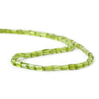 5mm Peridot Faceted Tube Beads, 14 inch