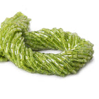 5mm Peridot Faceted Tube Beads, 14 inch