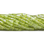 5mm Peridot Faceted Tube Beads, 14 inch
