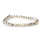 5mm Sterling Silver Plated Brass Faceted Stardust Rounds 8 inch
