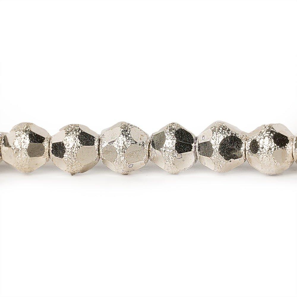 5mm Sterling Silver Plated Brass Faceted Stardust Rounds 8 inch