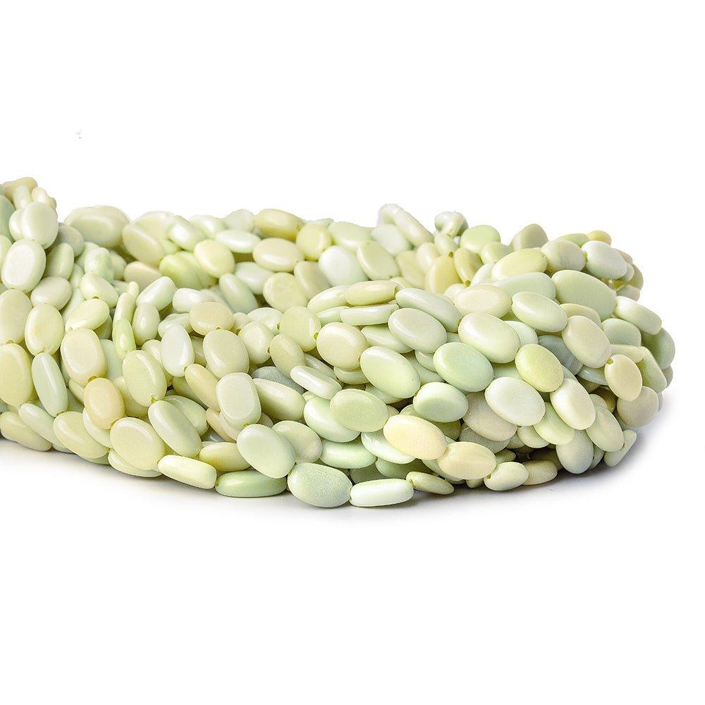 5x10-7x13mm Lemon Chrysoprase Plain Oval 14 inch Strand