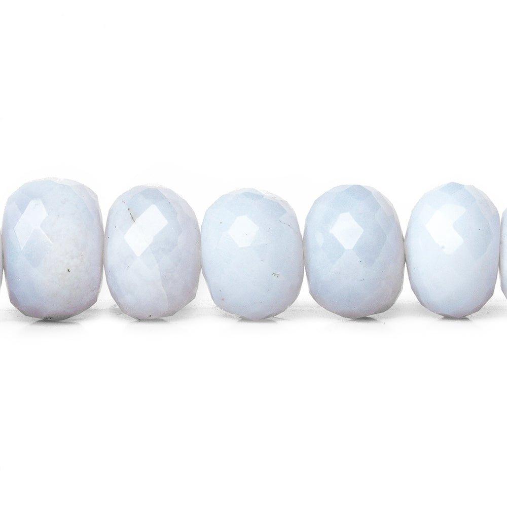 6-8mm Blue Chalcedony Faceted Rondelle 16 inch 76 beads