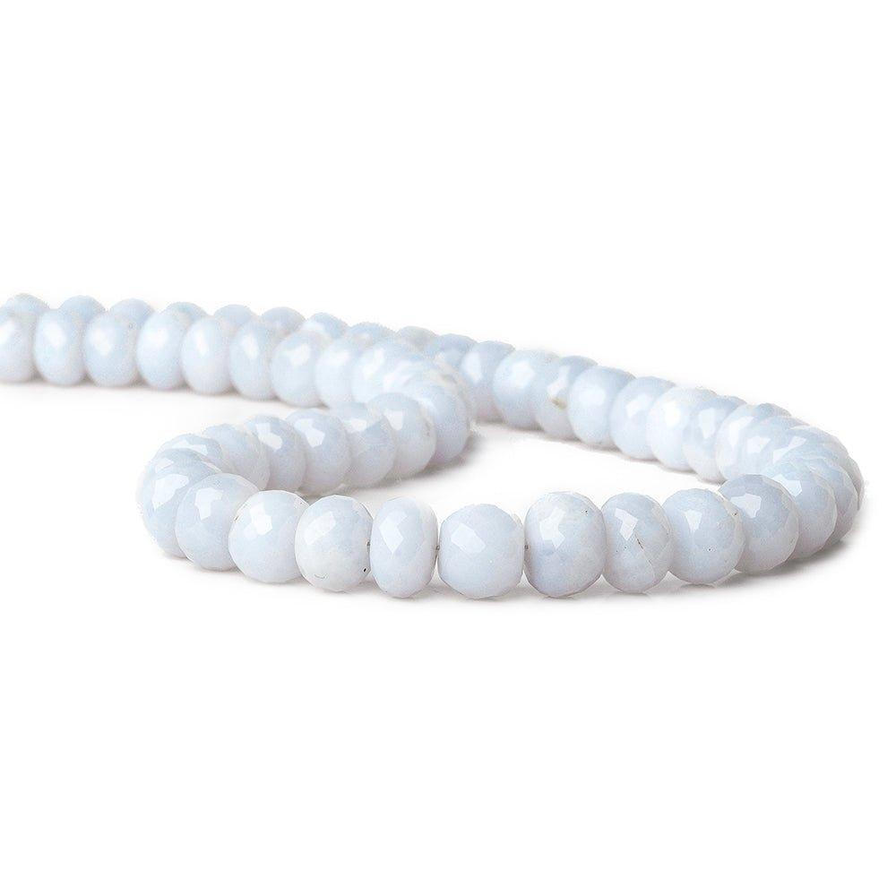 6-8mm Blue Chalcedony Faceted Rondelle 16 inch 76 beads