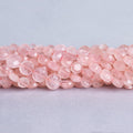 6-8mm Rose Quartz Faceted Coin Beads, 14 inch