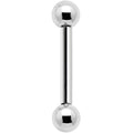 16G 5/16 Grade 23 Titanium 3mm Ball Internally Threaded Barbell