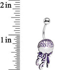 Purple Swirl Simply Seaworthy Jellyfish Belly Ring