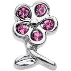 16G Pink Gem Petal Flower Right Ear Cartilage Earring