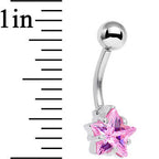 Pink Gem Shoot for the Star Belly Button Ring