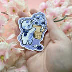Blueberry Ice Cream Bear ~ Sticker