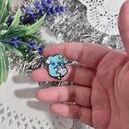 Pearl and Sky Hearts ~ Mini Enamel Pin Duo