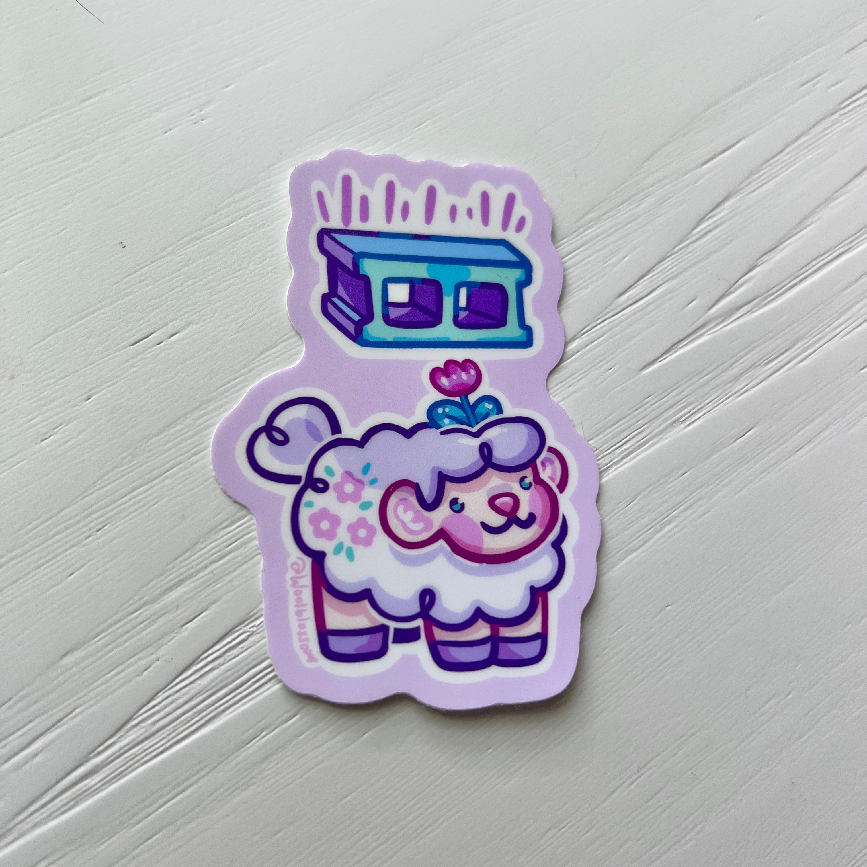 Cinderblock Sprout ~ Sticker