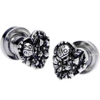 Ladybug Heart Screw Fit Tunnel Plug Set 6mm to 16mm