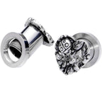 Ladybug Heart Screw Fit Tunnel Plug Set 6mm to 16mm