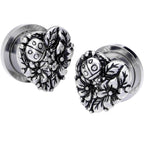 Ladybug Heart Screw Fit Tunnel Plug Set 6mm to 16mm