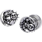 Cosmic Sun and Moon Screw Fit Tunnel Plug Set 6mm to 25mm