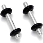 Stainless Steel Micro Straight Plug Set 14G to 8G